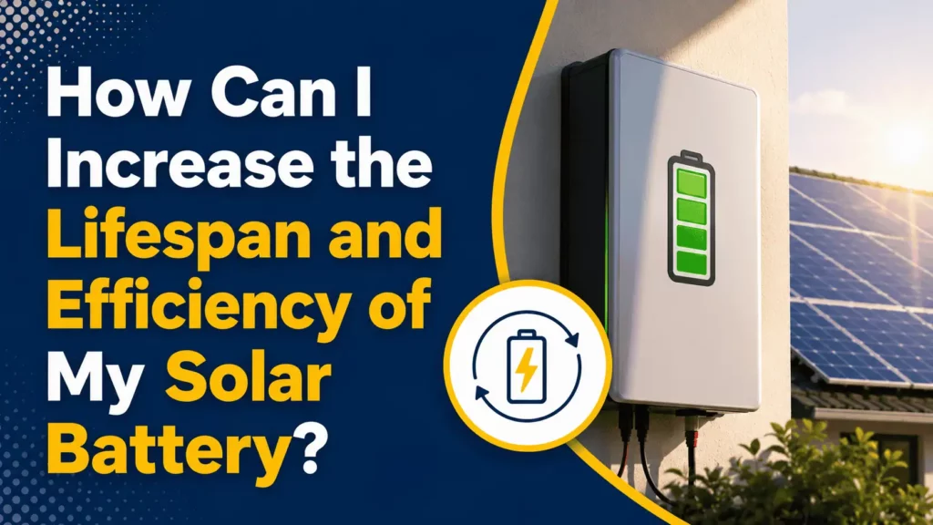 how can i increase the lifespan and efficiency of my solar battery
