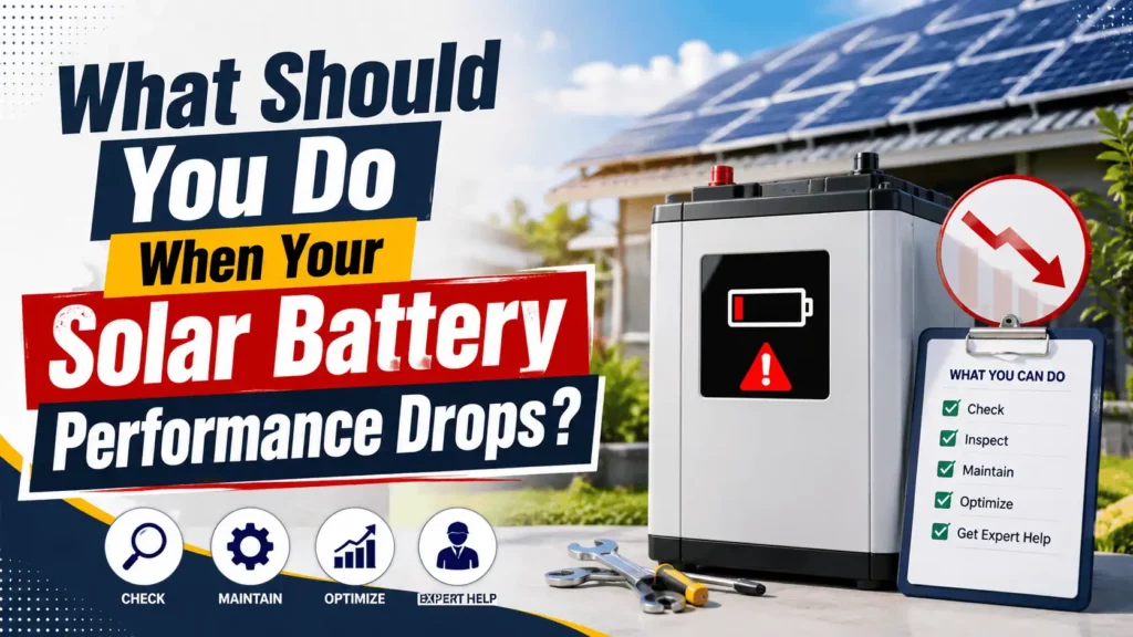 what should you do when your solar battery performance drops