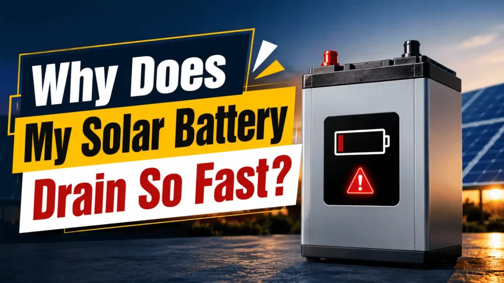 why does my solar battery drain so fast