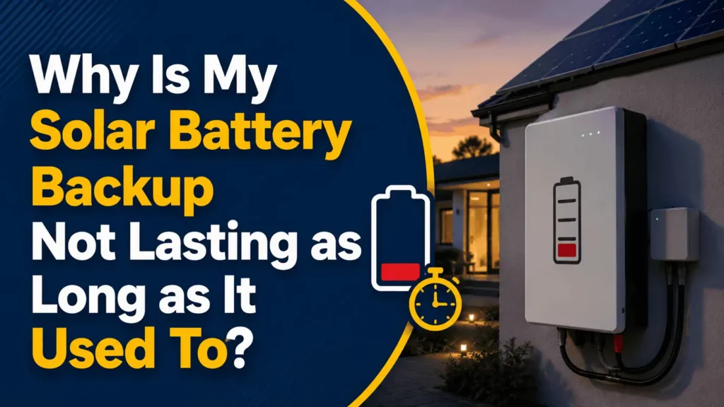 why is my solar battery backup not lasting as long as it used to