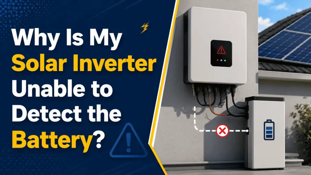 why is my solar inverter unable to detect the battery