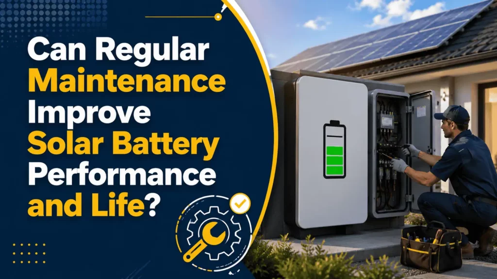 can regular maintenance improve solar battery performance and life