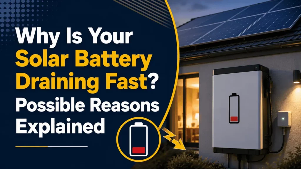 why is your solar battery draining fast possible reasons explained